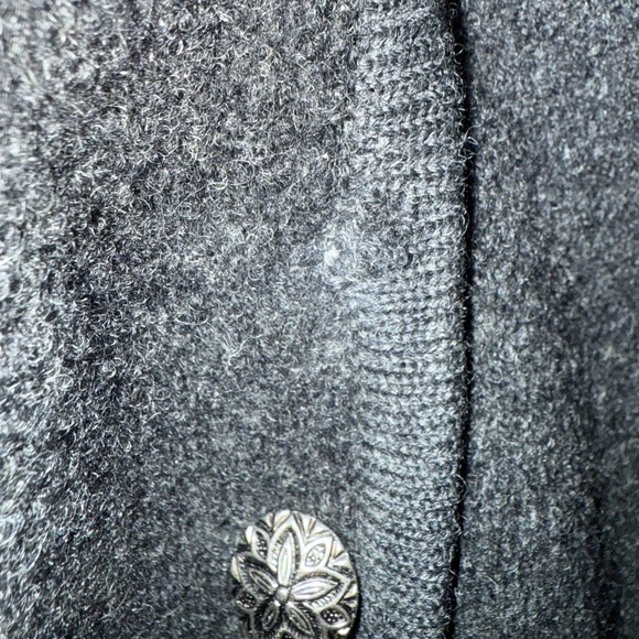 Talbots Dark Gray Button-Up Wool Sweater - Picture 7 of 7